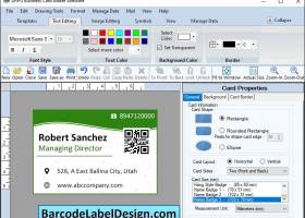 Business Card Print screenshot
