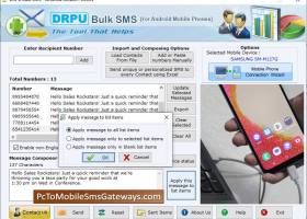 Android Phone Bulk SMS Software screenshot