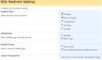 SharePoint Wiki Redirect screenshot