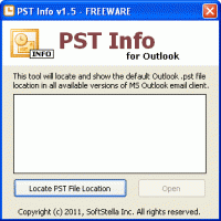 Locate Outlook PST File screenshot