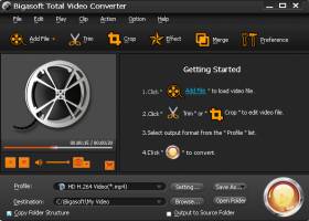 Bigasoft Total Video Converter screenshot
