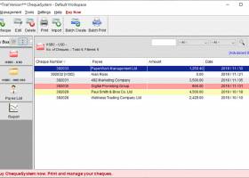 ChequeSystem Cheque Printing Software screenshot
