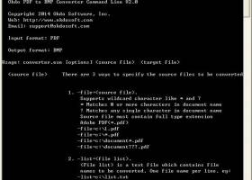 Okdo PDF to BMP Converter Command Line screenshot