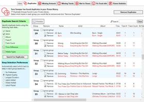 Tune Sweeper iTunes Duplicate remover screenshot