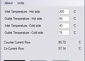 LMTD Calculator screenshot