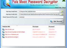 Pale Moon Password Decryptor screenshot