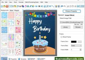 Printable Birthday Card Software screenshot