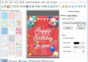 Birthday Card Printable Software screenshot