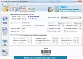 Post Office Barcode Label Software screenshot