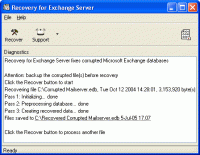 Exchange Recovery Wizard screenshot
