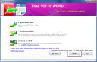 Writersoft Free PDF to Word screenshot