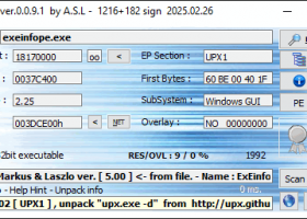 ExEinfo PE Win32 bit identifier screenshot