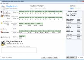 Cash Register Log screenshot