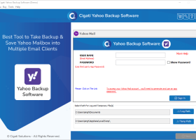 Yahoo Backup Tool screenshot