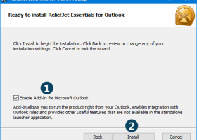 ReliefJet Essentials for Outlook screenshot