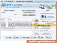 BlackBerry SMS messaging screenshot