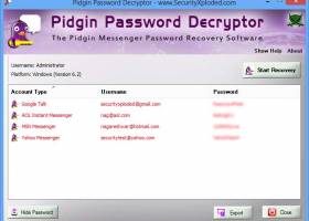 Password Decryptor for Pidgin screenshot