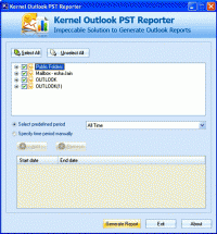 Outlook PST Reporter screenshot