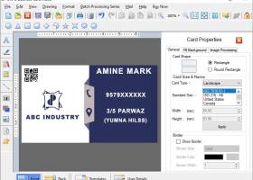 Visiting Card Designing Application screenshot