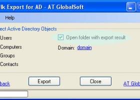 Bulk Export for Active Directory screenshot