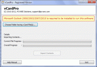 Import Multiple VCF to Outlook 2007 screenshot