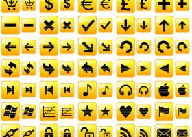 Yellow Web Buttons screenshot