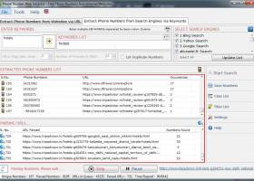 Phone Number Web Extractor screenshot