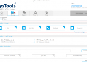 Free Software for Gmail Backup screenshot
