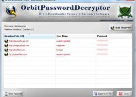 Password Decryptor for Orbit screenshot