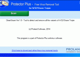 W32/Staser Free Trojan Removal Tool screenshot