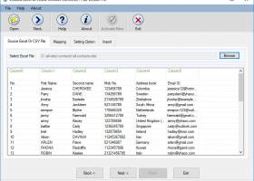 Excel to vCard screenshot