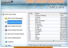 Mobile Simcard Data Recovery screenshot