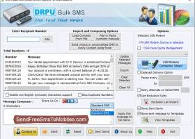 Sending SMS GSM Modem screenshot
