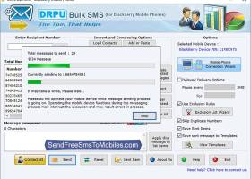 Send Free SMS BlackBerry screenshot