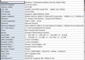 System Spec screenshot