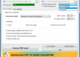 Hodes PDF to Word Converter screenshot