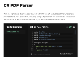 C# PDF Parser screenshot