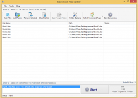 Batch Excel Files Splitter screenshot