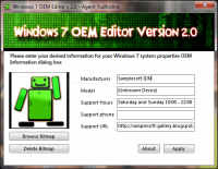Windows 7 OEM Editor screenshot