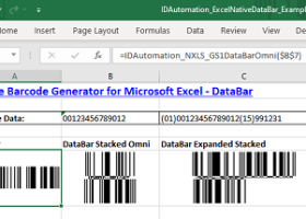 Excel GS1 DataBar Barcode Generator screenshot