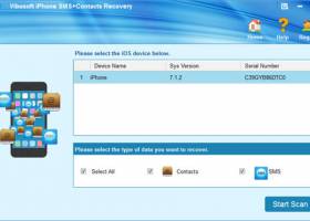 Vibosoft iPhone SMS+Contacts Recovery screenshot