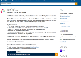 Install Package IronPdf screenshot