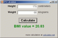 BMI Calculator screenshot