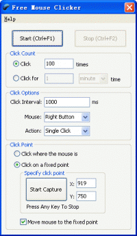 Free Mouse Clicker screenshot