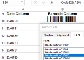 Code 128 Barcode Font Package screenshot