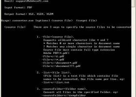 Okdo PDF to Excel Converter Command Line screenshot