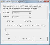 QuickBooksRepair Link Repair Tool screenshot