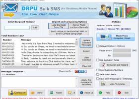 Bulk SMS Messaging Tool with Blackberry screenshot