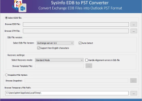 SysInfo EDB to PST Converter screenshot