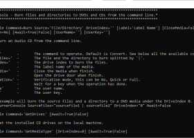 DVD CD Burner Console screenshot